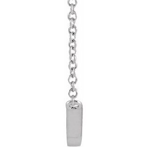 Sterling Silver 30.1 X 6.6 Mm 18 In Polished Geometric Necklace