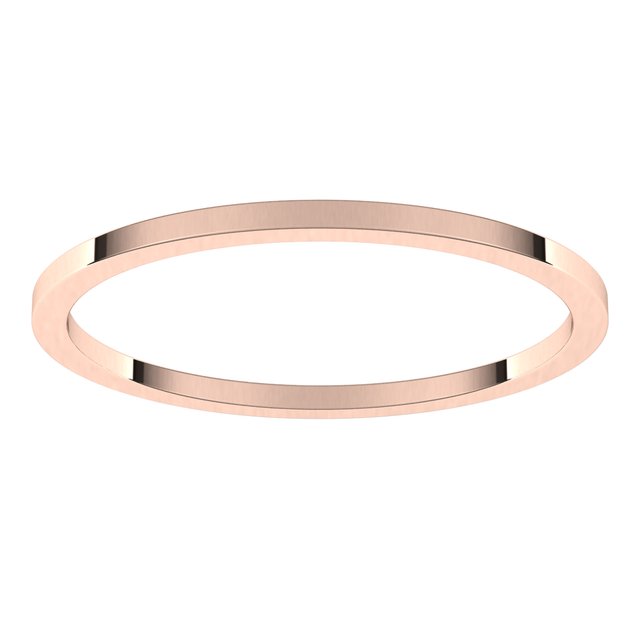 10K Yellow Or White Or Rose Gold Standard Fit Flat Band