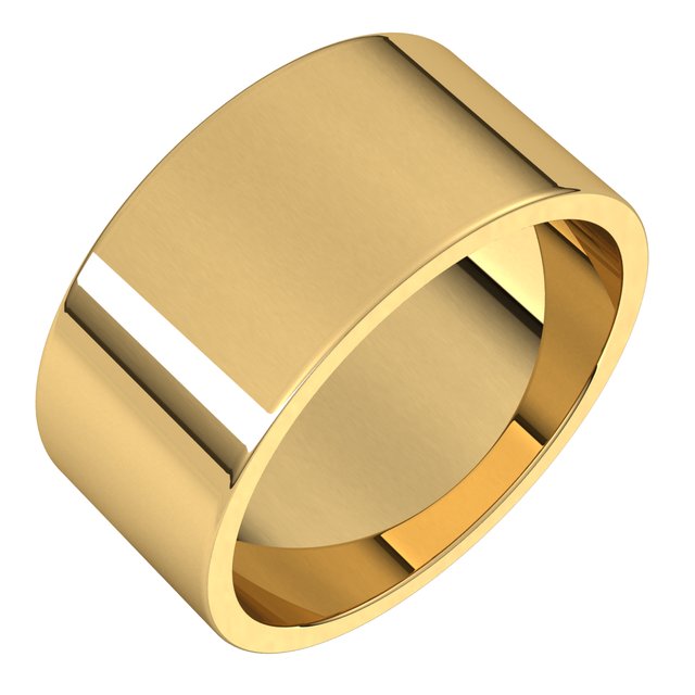 14K Yellow Or White Or Rose Gold Standard Fit Flat Band