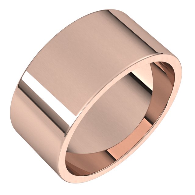14K Yellow Or White Or Rose Gold Standard Fit Flat Band