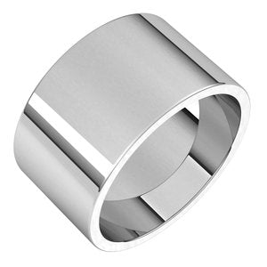 F8.5 Flat None 8.5 10K White Gold 11 Mm Standard Standard Weight Flat Band Size 8.5