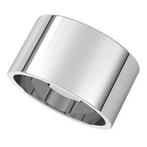 18K Yellow Or White Or Rose Gold Flat Band