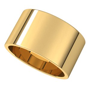 18K Yellow Or White Or Rose Gold Flat Band