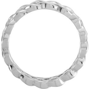 Sterling Silver Polished 8 Mm Polished Celtic-Inspired Band Size 10