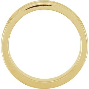 14K Yellow Gold 7.5 Mm Polished Fleur-De-Lis Band Size 8