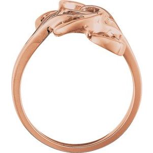 14K Rose Gold Polished Freeform Ring Size 7