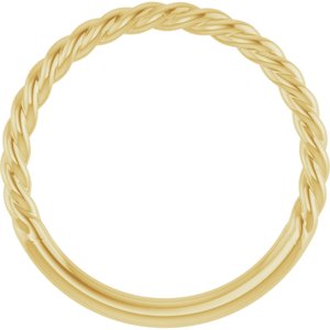 10K Yellow Gold 1.7 Mm Polished Rope Band Size 7