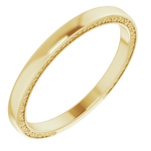 14K Yellow Gold Polished Sculptural Band Size 7