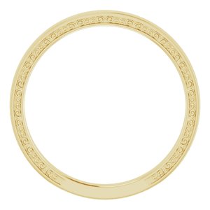 14K Yellow Gold Polished Sculptural Band Size 7