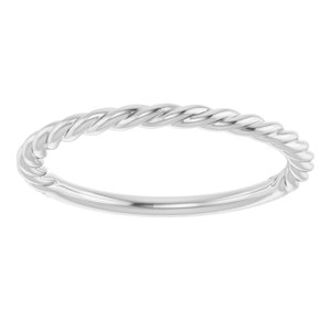 Sterling Silver 1.7 Mm Polished Rope Band Size 7