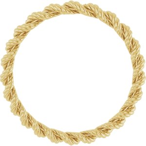 10K Yellow Gold Twisted Rope Band Size 7