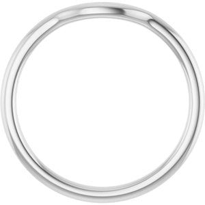 10K White Gold Polished Contour Band Size 7