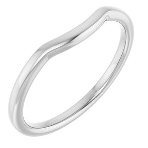 Sterling Silver Polished Contour Band Size 7