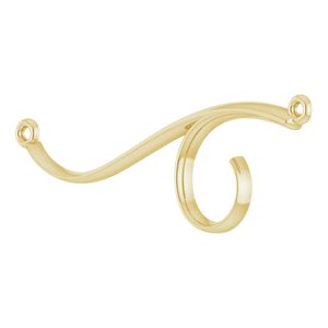 14K Yellow Gold 38.1 X 11.7 Mm 16 In Polished 16 Inch Freeform Necklace