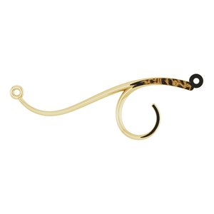 14K Yellow Gold 38.1 X 11.7 Mm 16 In Polished 16 Inch Freeform Necklace