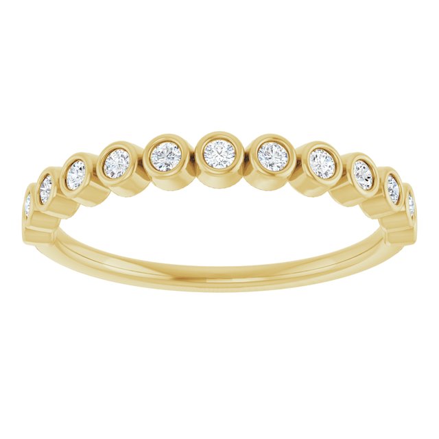 14K Yellow Or White Gold Round Polished Lab-Grown Diamond Anniversary Band, Size 7