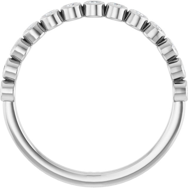 14K Yellow Or White Gold Round Polished Lab-Grown Diamond Anniversary Band, Size 7