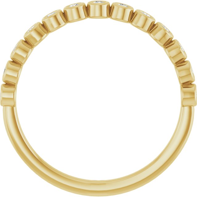 14K Yellow Or White Gold Round Polished Lab-Grown Diamond Anniversary Band, Size 7
