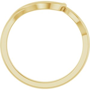 14K Yellow Gold Round All Sizes Polished Matching Band