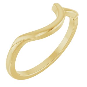 14K Yellow Gold Round All Sizes Polished Matching Band