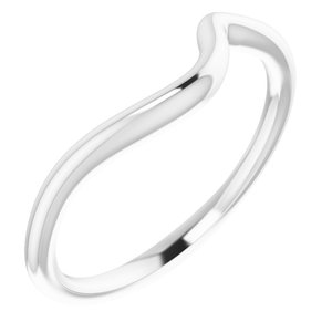 Sterling Silver Round 5.2 Mm Polished Matching Band Size 7