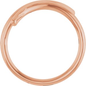 14K Rose Gold Polished Bypass Ring Size 7