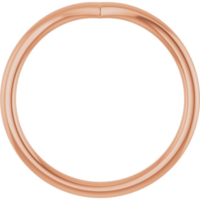 10K Rose Gold Polished V Contour Band, Size 7