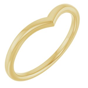 10K Yellow Gold Polished V Contour Band Size 7