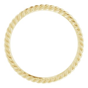 10K Yellow Gold 1.3 mm Skinny Rope Band