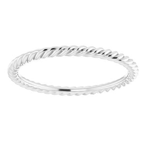 18K Yellow Or White Or Rose Gold Skinny Rope Band