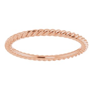 18K Yellow Or White Or Rose Gold Skinny Rope Band