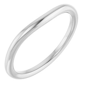 14K White Gold Round All Sizes Polished Matching Band