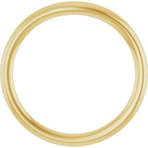 14K Yellow Gold Round All Sizes Polished Matching Band