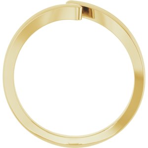 14K Yellow Gold Polished Bypass Ring Size 7