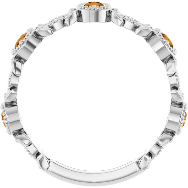 14K Yellow Or White Gold Round  2.5 Mm Polished Natural Diamond Leaf Pattern Ring