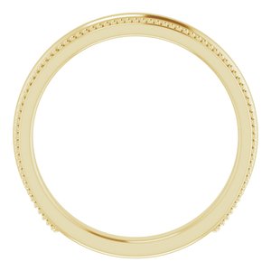 14K Yellow Gold Polished Universal Bridal Band Size 7