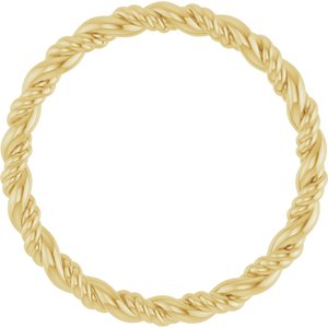18K Yellow Gold Rope Band Size 7