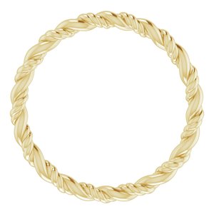 14K Yellow Gold Rope Band Size 8