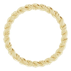 14K Yellow Gold Rope Band Size 5.5