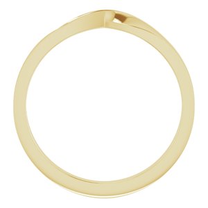14K Yellow Gold Polished 3 Mm Polished Twisted Stackable Ring Size 7
