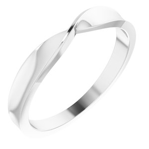 Sterling Silver Polished 3 Mm Polished Twisted Stackable Ring Size 7
