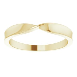 14K Yellow Gold Polished 3 Mm Polished Twisted Stackable Ring Size 7