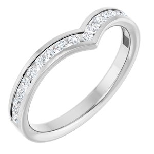 14K White Gold Lab-Grown Diamond Round 1.5 Mm Polished 1/4 Ctw Lab Grown Diamond Band Size 7