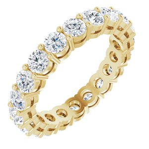 14K Yellow Gold Round 3 Mm F+ Vs 1 3/4 Ctw Lab-Grown Diamond Eternity Band Size 5.5