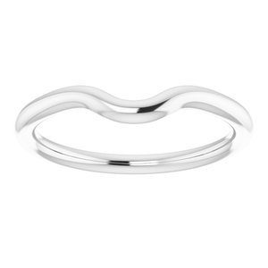 10K White Gold Round 4.8 Mm Polished Band Size 7
