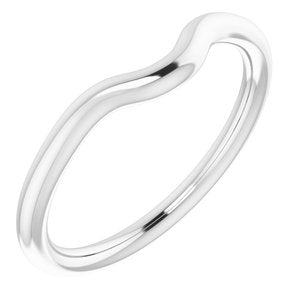 10K White Gold Round 4.8 Mm Polished Band Size 7