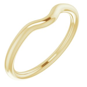 14K Yellow Gold Round 4.4 Mm Polished Band Size 7