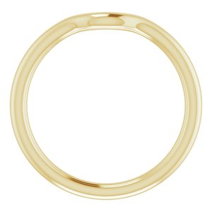 14K Yellow Gold Round 4.4 Mm Polished Band Size 7