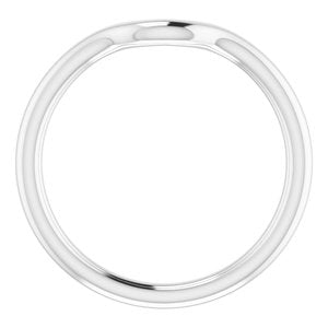 10K White Gold Round 4.8 Mm Polished Band Size 7