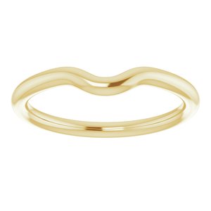14K Yellow Gold Round 4.4 Mm Polished Band Size 7